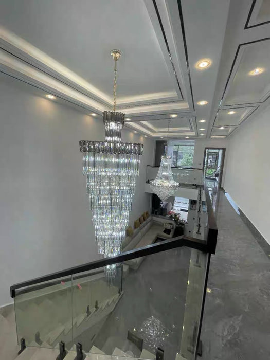 Rylight Multi-tier Square Crystal Chandelier