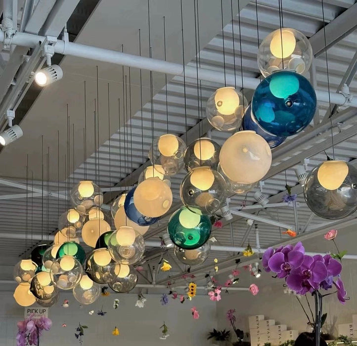 Post Modern Gradient Colorful Ball Pendant Chandelier