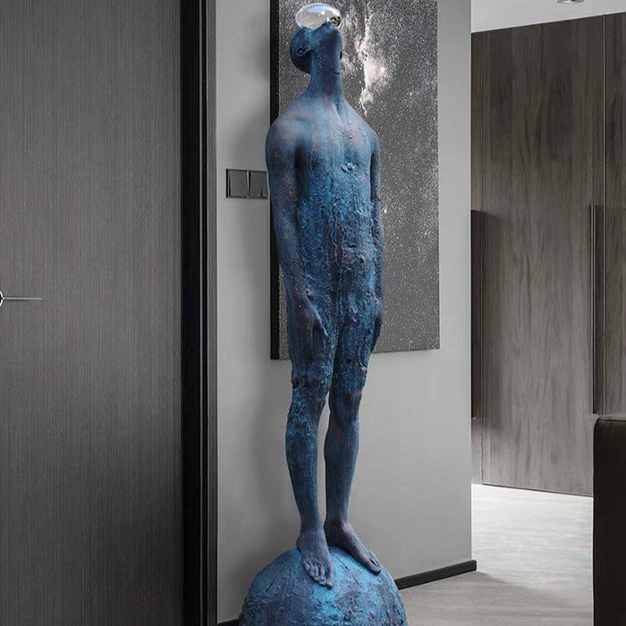 Rylight Blue Man Art Sculpture