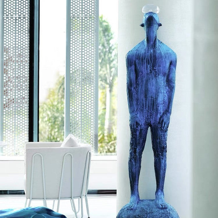 Rylight Blue Man Art Sculpture