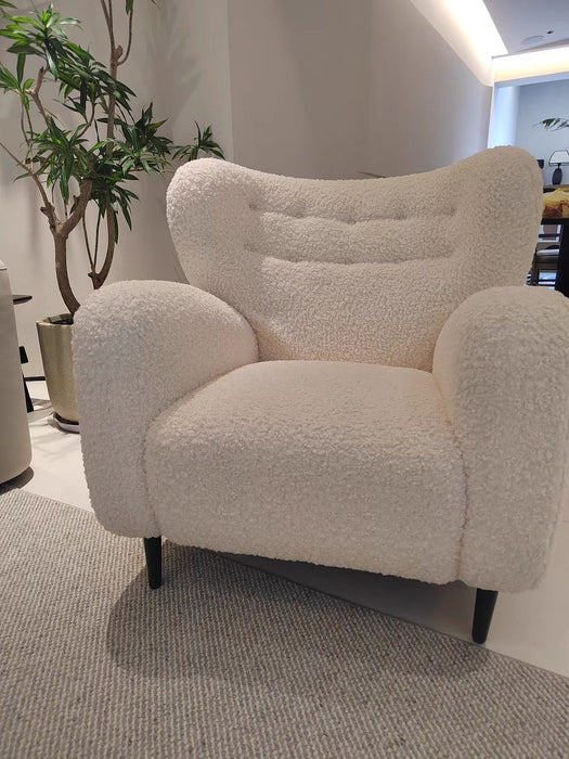 Rylight Fleece White Sofa Chair