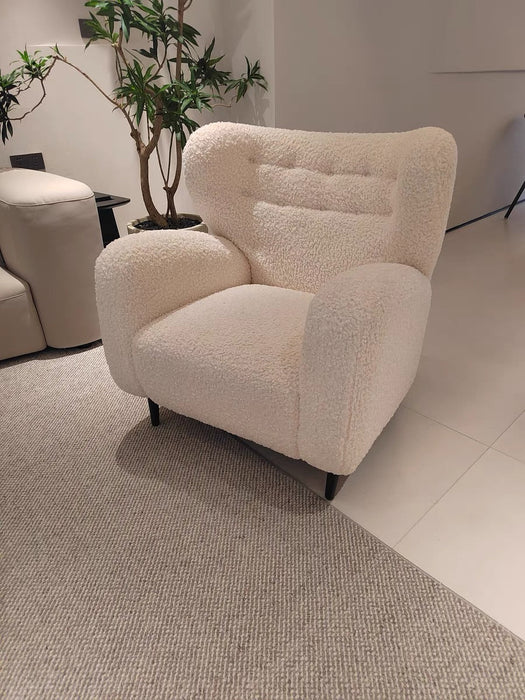 Rylight Fleece White Sofa Chair