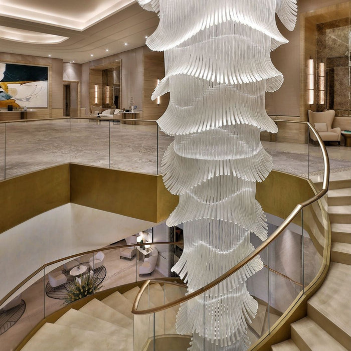 Luxury Palm Tree Glass Rods Chandelier for Hotel/Restaurant/Villa/Staircase