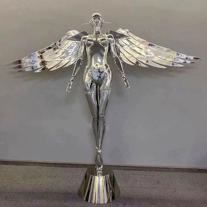 Rylight Art Design Flying Angel Statue Floor Lamp