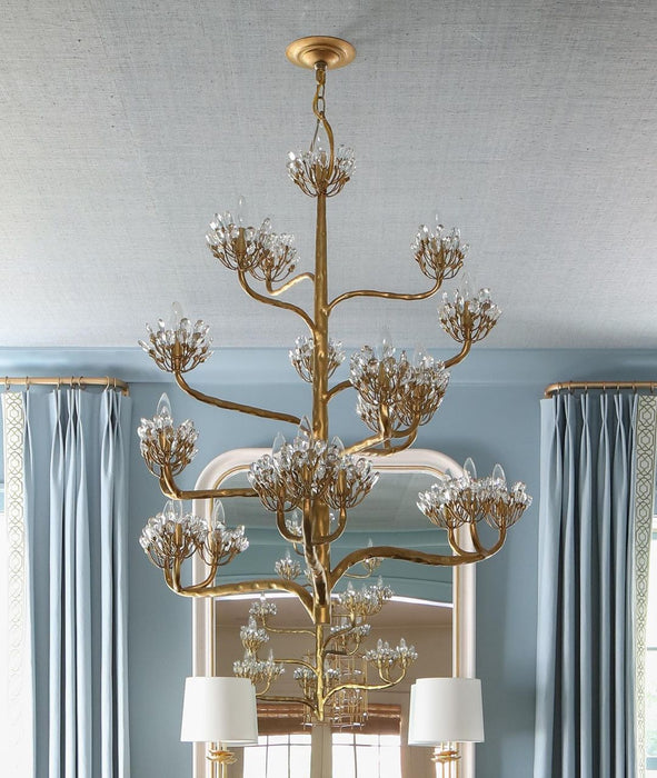 Luxury Branch Flower Gold Chandelier for Living Room/Staircase/Bedroom