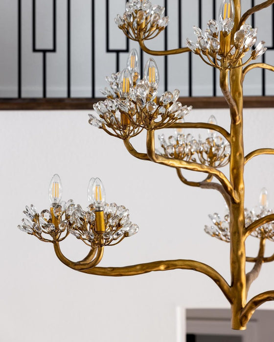 Luxury Branch Flower Gold Chandelier for Living Room/Staircase/Bedroom