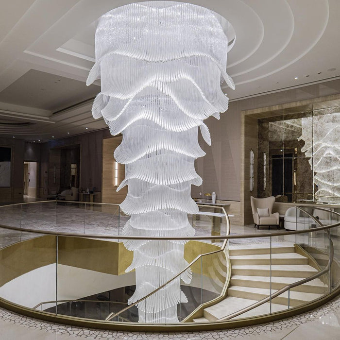 Luxury Palm Tree Glass Rods Chandelier for Hotel/Restaurant/Villa/Staircase