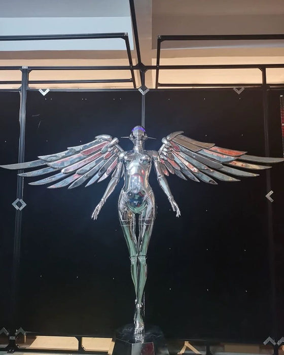 Rylight Art Design Flying Angel Statue Floor Lamp