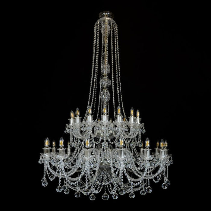 Rylight 12/30-Light Candle Light Crystal Chandelier