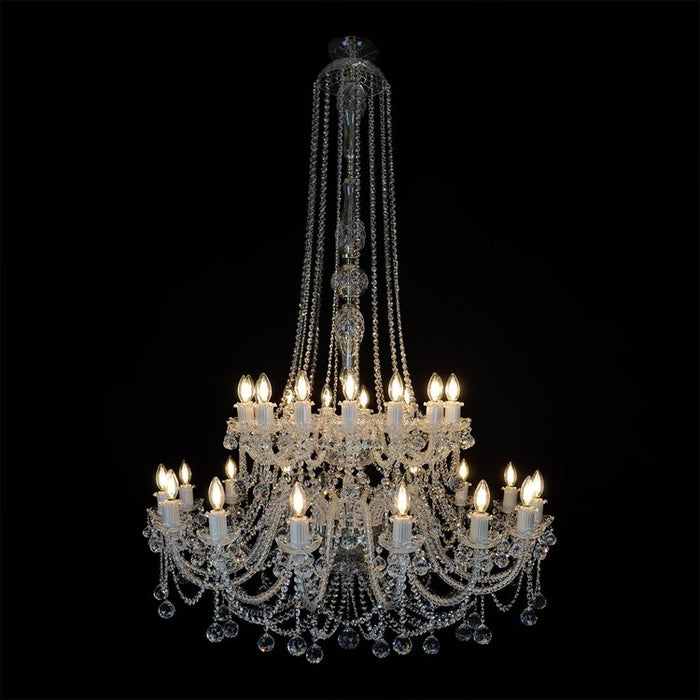 Rylight 12/30-Light Candle Light Crystal Chandelier