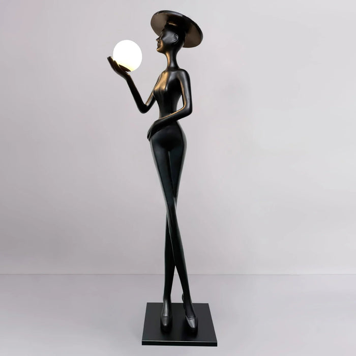 Rylight Elegant Lady Sculpture Floor Lamp