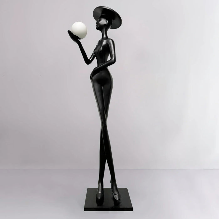 Rylight Elegant Lady Sculpture Floor Lamp