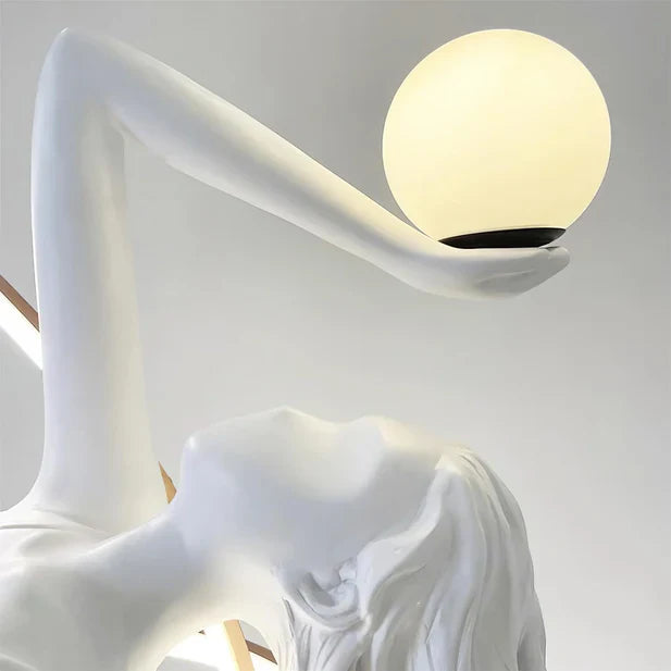 Rylight White Goddess Statue Floor Lamp