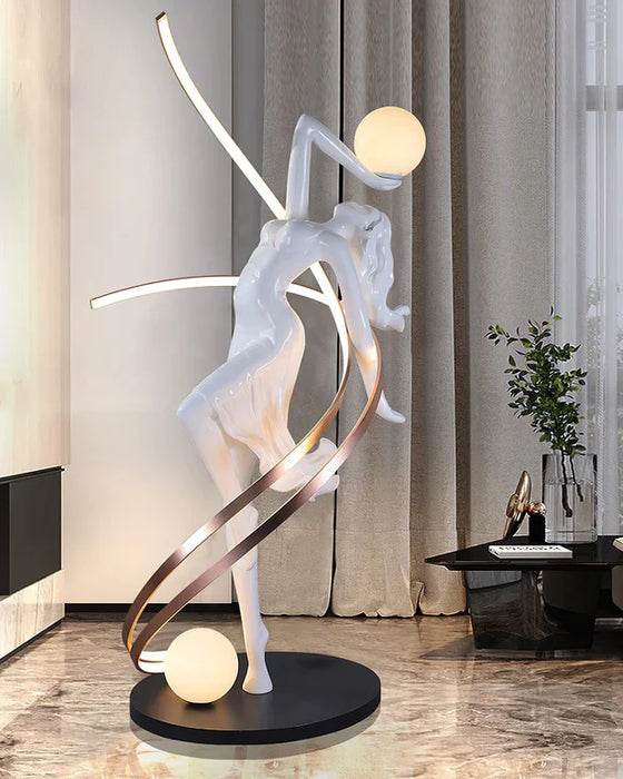 Rylight White Goddess Statue Floor Lamp