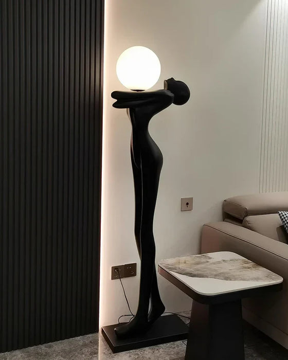 Rylight Art Design Hug Yourself Statue Floor Lamp