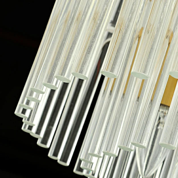 Rylight 13-Light Round Glass Rods Chandelier