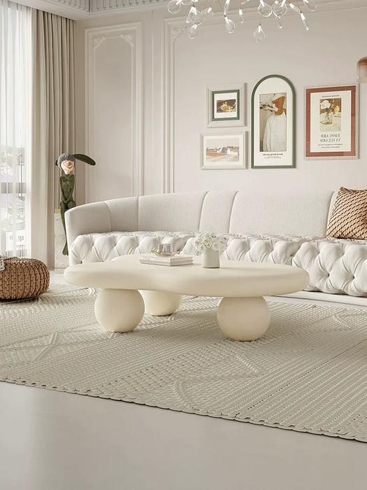 Crème Cloud salontafel in beige/wit/zwarte kleur