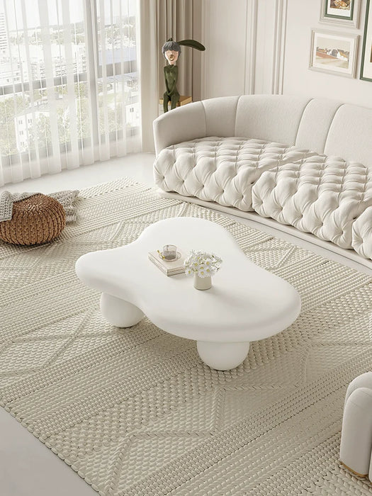 Crème Cloud salontafel in beige/wit/zwarte kleur