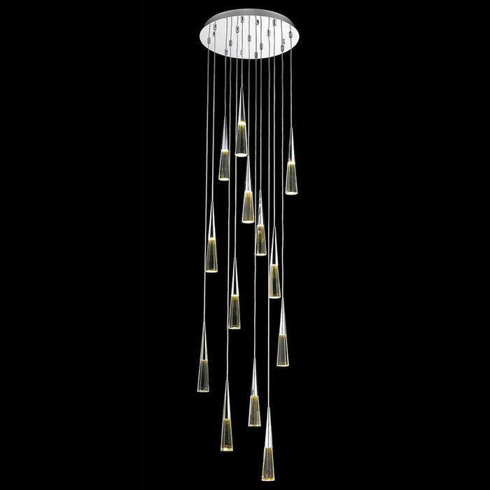 Rylight 1/13/25-Light Polished Chrome Crystal LED Pendant