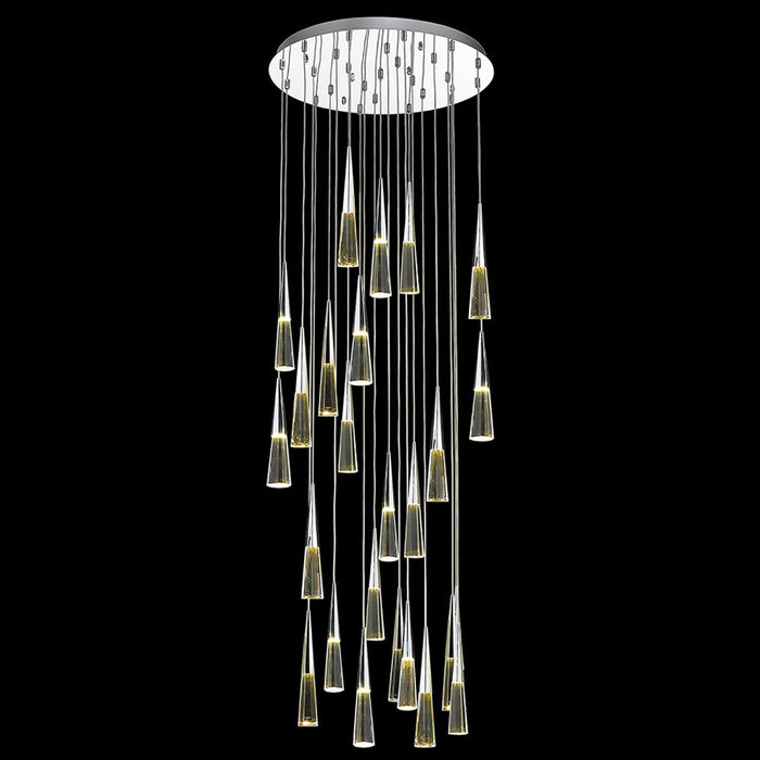 Rylight 1/13/25-Light Polished Chrome Crystal LED Pendant