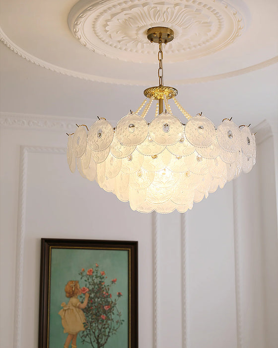 Rylight 3/4/5-Layer Pearl Necklace Glass Chandelier