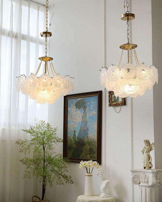 Rylight 3/4/5-Layer Pearl Necklace Glass Chandelier