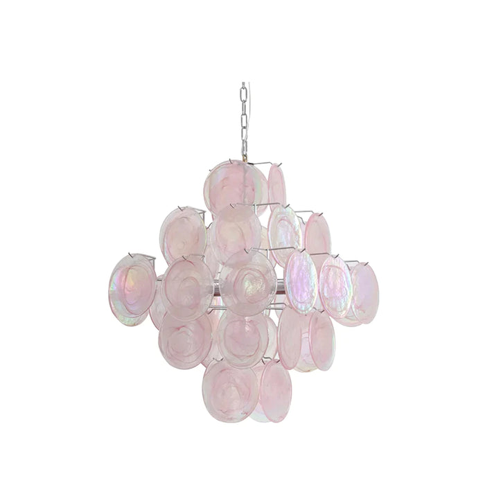 Rylight 4/5-Tier Pink Murano Glass Chandelier
