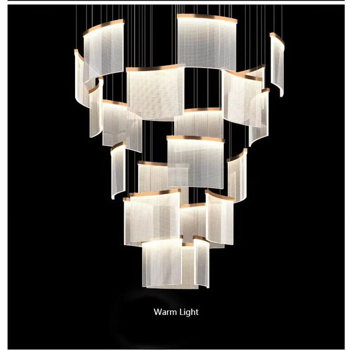 Rylight 11/17/23-lichte moderne stijl gebogen design acryl hanglamp