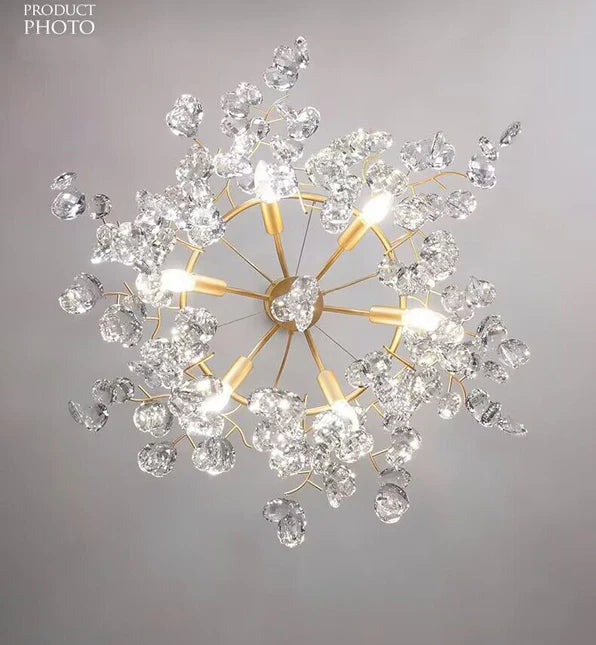 Rylight nieuwe bloem romantische lichte luxe kristallen kroonluchter
