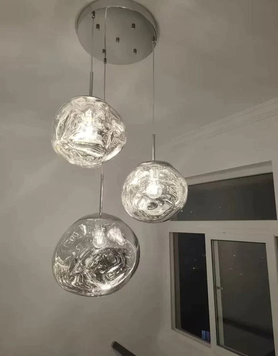 Rylight 3/5 Rock Glass Special Shape Pendant Lighting