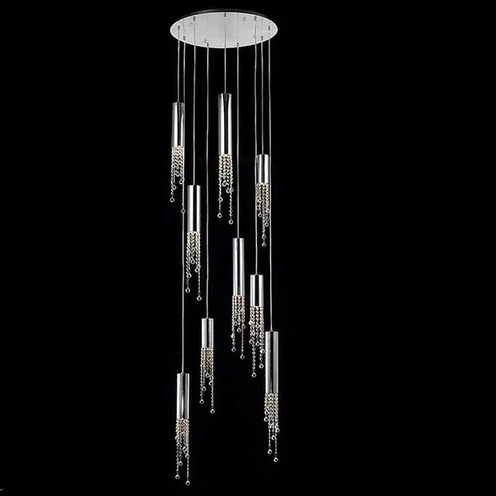 Rylight 7/9/12/18/21/27/38-licht Italiaans modern creatief zilveren hanglamparmatuur