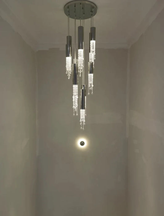 Rylight 7/9/12/18/21/27/38-licht Italiaans modern creatief zilveren hanglamparmatuur
