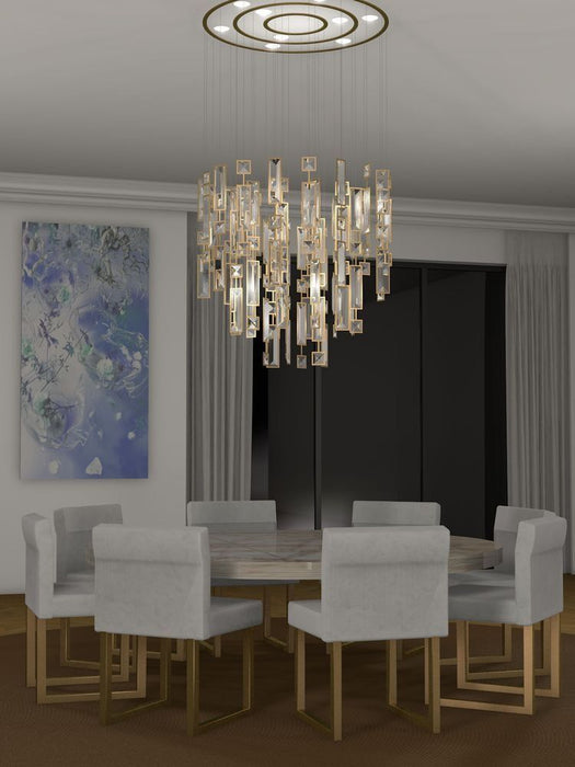 Rylight Round/Rectangular Modern Style Square Crystal Chandelier