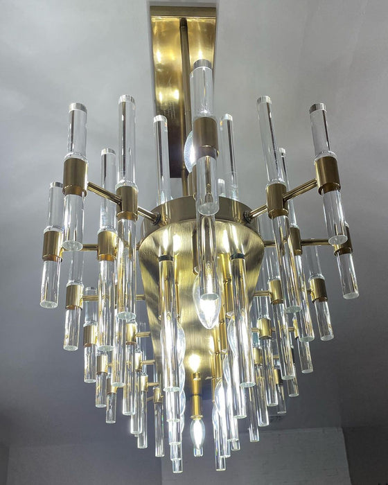 Rylight Round/Oval Crystal Cylinder Chandelier