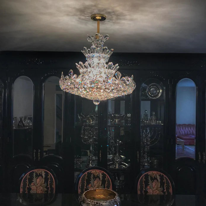 Rylight 4-Tier Floral Crystal Chandelier