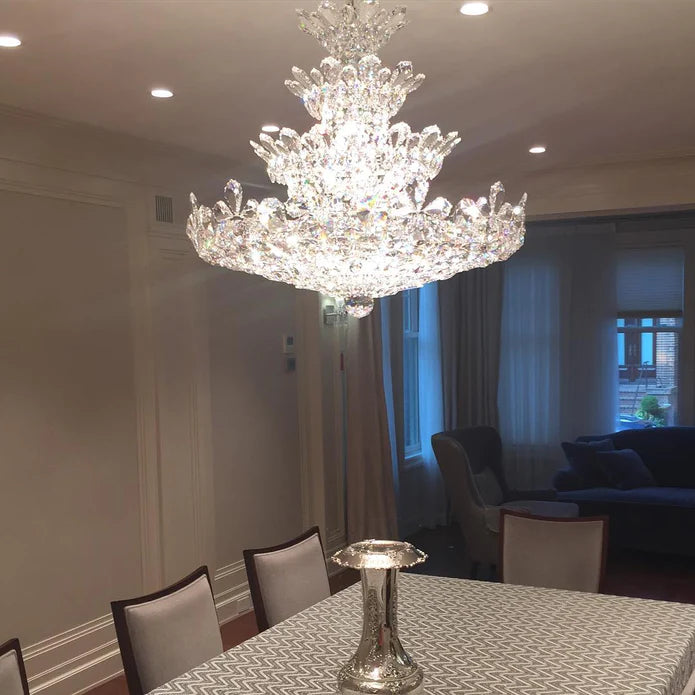 Rylight 4-Tier Floral Crystal Chandelier