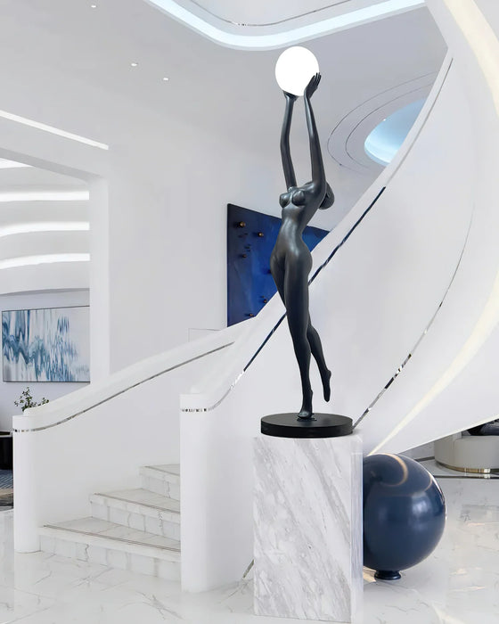 Rylight Elegant Lady Sculpture Floor Lamp