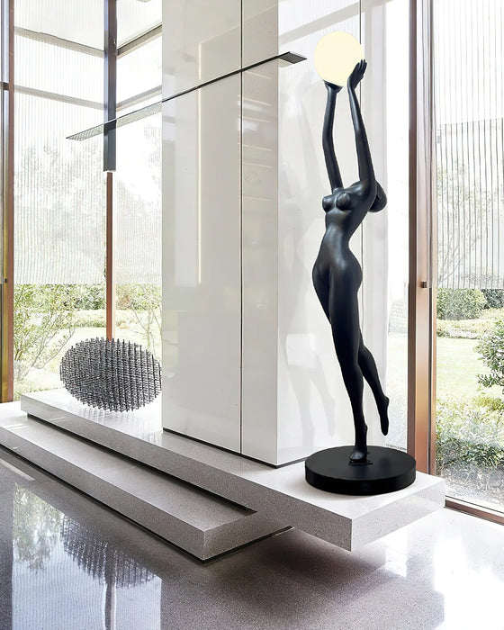 Rylight Elegant Lady Sculpture Floor Lamp