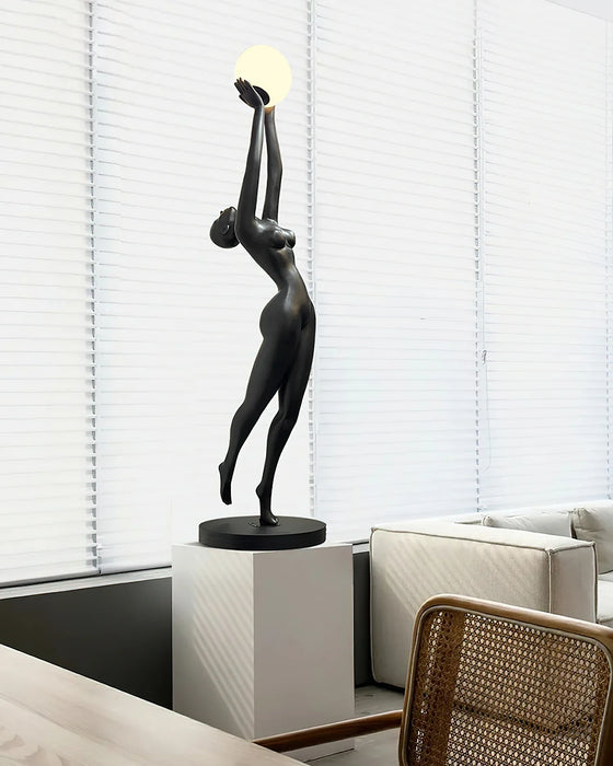 Rylight Elegant Lady Sculpture Floor Lamp