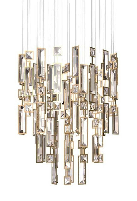 Rylight Round/Rectangular Modern Style Square Crystal Chandelier