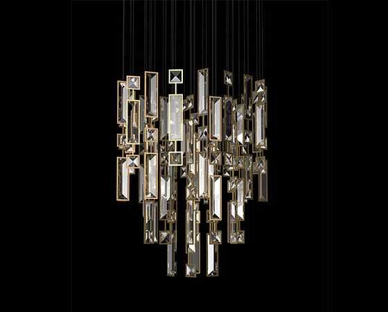 Rylight Round/Rectangular Modern Style Square Crystal Chandelier