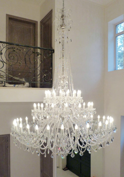 Rylight 3-Tier Extra Large Vintage Luxury Crystal Candle Chandelier