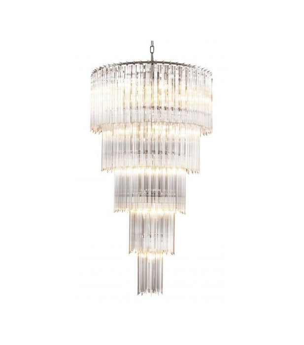 Rylight 4/5-Tier Crystal Chandelier in Chrome Finish