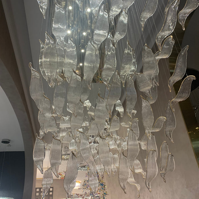 Modern Creative Luxury Seagull Shape Floating Leaves Chandelier for Kitchen Island/Dining Room