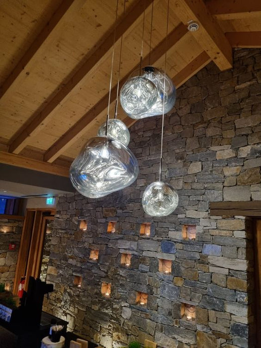 Rylight 3/5 Rock Glass Special Shape Pendant Lighting