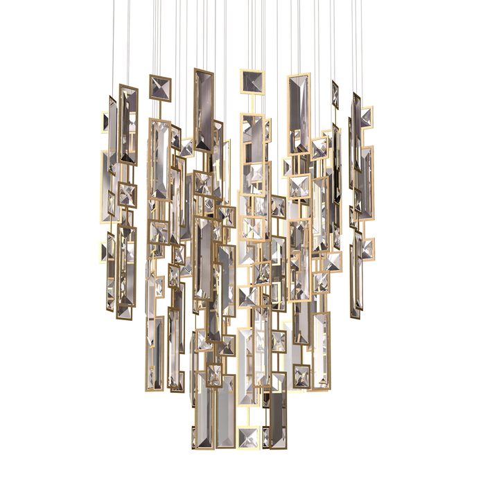 Rylight Round/Rectangular Modern Style Square Crystal Chandelier