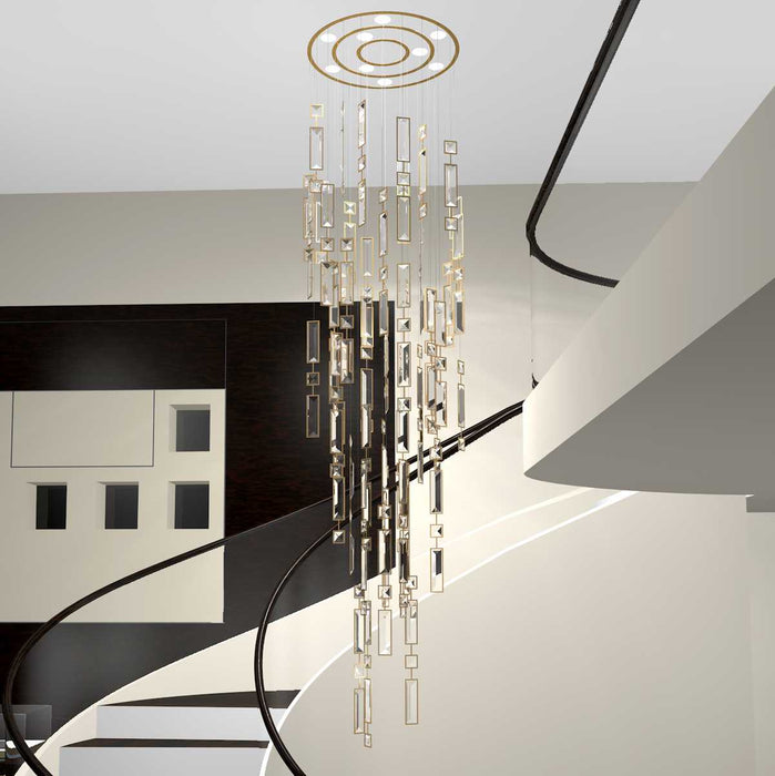 Rylight Round/Rectangular Modern Style Square Crystal Chandelier