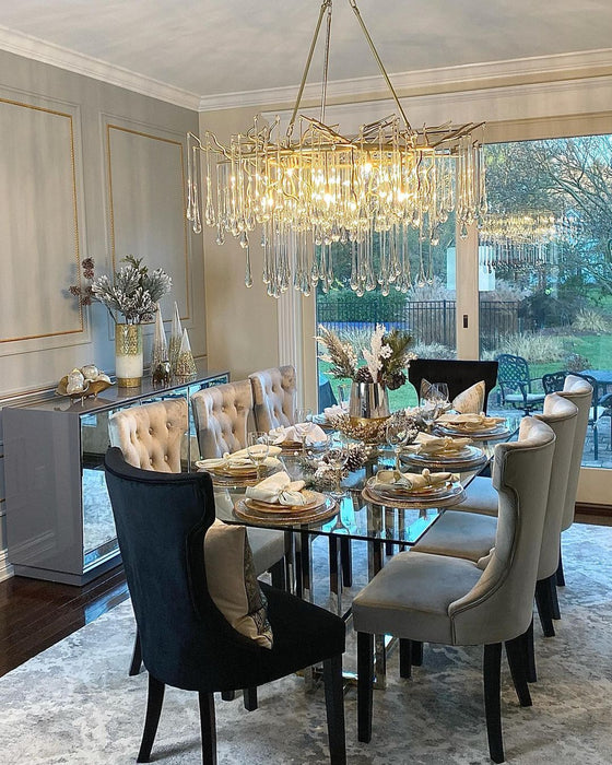 Rylight Luxury Branch Crystal Chandelier in Gold Finish