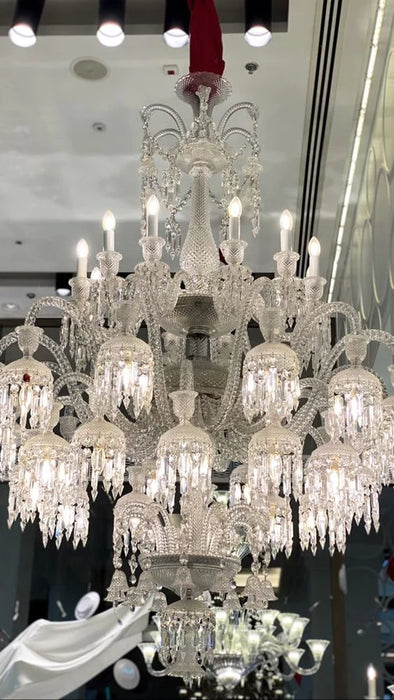 Rylight Luxury Royal Large Multi-layers Candle Crystal Chandelier