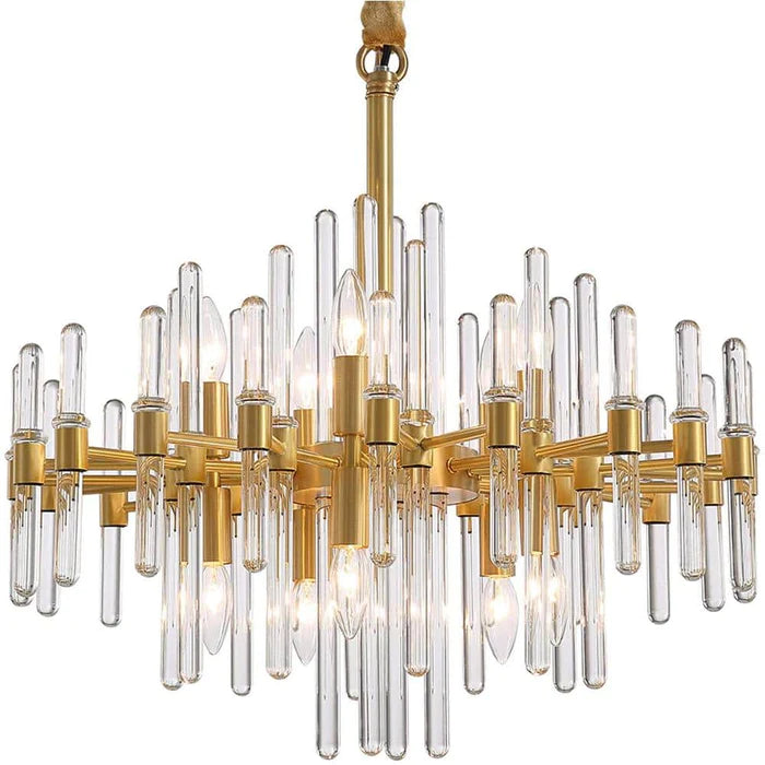 Rylight Round/Oval Crystal Cylinder Chandelier